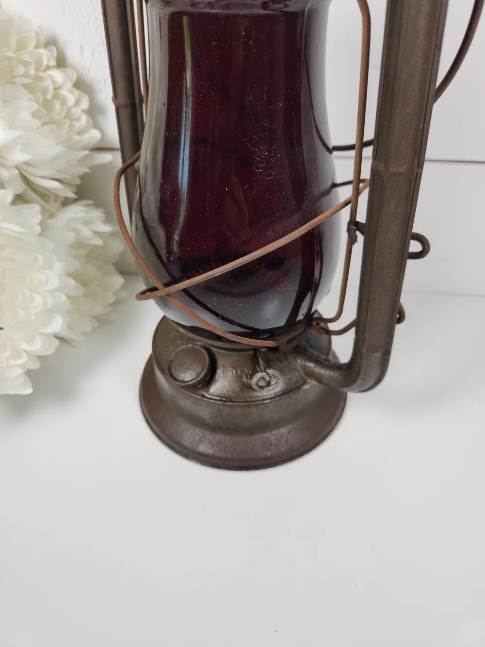 Vintage Dietz Monarch Lantern w/ Ruby Red Glass | Antique Railroad Lantern